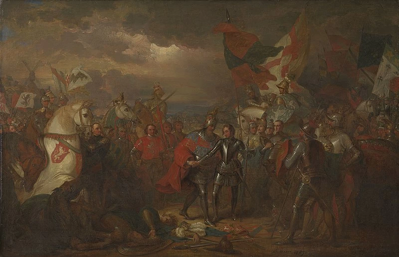 Edoardo III con il Principe Nero dopo la battaglia di Crécy - Royal Collection